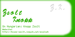 zsolt knopp business card